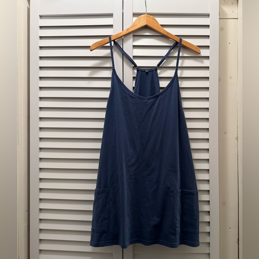 Navy Blue Dress with shorts underneath